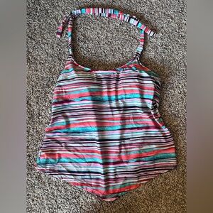 Striped Women’s Swimwear Halter Top